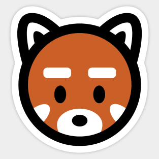 Red Panda Head Bambu Brand Cute Kawaii Anime Manga Animal Mammal China Habitat Inbreed Fox Sticker